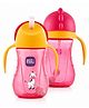 BeeBaby Flippee Baby Sipper, Sippy Cup for 1+ Year Baby, Spill Proof Baby Water Bottle with Weighted Straw & Handles, BPA Free Straw Sipper for Kids & Toddlers, Leak Proof Feeding Cup, 240ml - Pink