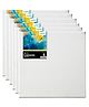 hoblie Small Canvas Board Set | 4 X 4 Inch, 2mm Cotton Canvas Board for Oil & Acrylic Painting - Pack of 6