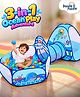 DoodlePoodle 3-in-1 Ocean Tunnel, Tent & Ball Pool | 25 Plastic Balls | Indoor & Outdoor Ocean-Themed Playset | Encourages Movement, Sensory & Imaginative Play | Ideal for Gifting