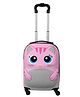 Polo Class 18 Inch Fancy Kids Trolley Bag 4 Wheels | Polycarbonate Hard Shell Luggage | Lightweight Waterproof Travel Suitcase for Boys & Girls | Pink