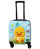 Polo Class 18 Inch Fancy Kids Trolley Bag 4 Wheels | Polycarbonate Hard Shell Luggage | Lightweight Waterproof Travel Suitcase for Boys & Girls | Aqua Blue & Yellow