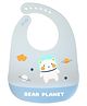 TERI BERI Silicone Baby Bib for Feeding Adjustable Waterproof Food Catcher Bib Soft BPA-Free Reusable Weaning Bib for Babies & Toddlers 0 to 24 Months (Blue)
