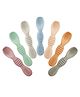 Teri Beri 1 Pack Multicolor Silicone Baby Spoons - Self Feeding Utensils 6-12 Months - Infant Spoons First Stage - Baby Feeding Essentials