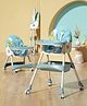 TINSY Feeding High Chair | Adjustable Safety Straps for Secure Seating | Stable Reinforced Legs | Easy-Clean Tray | Comfort Backrest | Compact Design | 0-5 Years | Light Blue