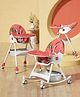 TINSY Feeding High Chair | Adjustable Safety Straps for Secure Seating | Stable Reinforced Legs | Easy-Clean Tray | Comfort Backrest | Compact Design | 0-5 Years | Red