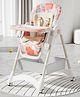 TINSY Baby Adjustable High Chair | Dual Tray System for Feeding | Anti-Slip Feet for Stability | Comfortable Cushion Seat | Boys and Girls | Pink