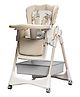 TINSY High Chair Safety Belt Secured Seat | Elevated Dining Support | Heavy-Duty Frame | Tray Lock System | Scratch-Resistant Finish | Boys & Girls 0-5 Years (Supports up to 20 Kgs) | Beige