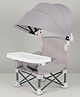 TINSY Kids Beach Chair with Detachable Umbrella & Carry Bag | Portable Folding Toddler Friendly Design | Outdoor Chair for Beach, Park & Travel | Compact Booster Seat for Kids (Up to 12 kg, Grey)