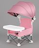TINSY Kids Beach Chair with Detachable Umbrella & Carry Bag | Portable Folding Toddler Friendly Design | Outdoor Chair for Beach, Park & Travel | Compact Booster Seat for Kids (Up to 12 kg, Pink)