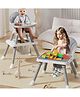 TINSY 3-in-1 Convertible Baby High Chair | Feeding to Dining Mode | Adjustable Structure | Sturdy Frame | Polypropylene Build | Toddler Infant Seating | Safe Support | Grey & White