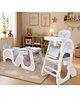 TINSY Multifunction Dining Chair | Convertible to Study Table Chair Set Blocks Desk| Reinforced Seat Base | Easy-Care Finish | Comfortable Seating | Lightweight | Stable Chair | Modern Look | Grey