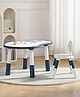 TINSY AquaProof Kids Study & Play Table Chair Set | Suitable for 2-6 years old | Heavy-Duty Engineered Polymer Construction | Soft-Touch Surface | Comfortable & Durable Furniture | Blue (Up to 50 Kgs)