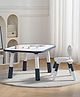 TINSY WoodTouch Kids Study & Play Table Chair Set | EcoFriendly Fibre Wood Tabletop | Grow-With-Kid Adjustable Design | Soft-Touch Surface | Suitable for 2 to6 Years | Blue (Up to 40 Kgs)