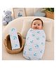 GRASPING FINGERS 100% Cotton Muslin Mulmul Baby Swaddle , 110x100 cm , Breathable Swaddle Wrap, Burp Cloth, Nursing Cover for New Born , Hypoallergenic - Anchor