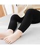 Ziory Cotton Knit Solid Tights - Black