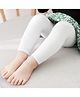 Ziory Cotton Knit Solid Tights - White