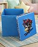 KUDOS Hasbro Kids Storage Box Kudos Kids Transformers Print Foldable Storage Box | Non-Woven Fabric Toy Storage Basket | Laundry & Clothes Organizer with Lid (Blue)