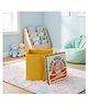 Kudos Kids Print Foldable Kids Storage Box Peppa Pig | Non-Woven Fabric Toy Storage Basket | Laundry & Clothes Organizer with Lid (Yellow)