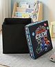 Kudos Kids PJ Masks Print Foldable Kids Storage Box | Non-Woven Fabric Toy Storage Basket | Multipurpose Clothes & Laundry Organizer with Lid (Black)