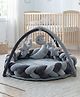 Kudos Kids Baby Activity Play Gym with Braided Safety Border | Soft Padded Kick & Play Mat with Hanging Toys | Moons and Stars