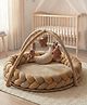 Kudos Kids Baby Activity Play Gym with Braided Safety Border | Soft Padded Kick & Play Mat with Hanging Toys | Jungle Theme