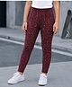 Tiara Interlock Knit Abstract Printed Leggings - Brown