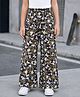 Tiara Cotton Interlock Knit Floral Printed Flared Pants - Olive Green