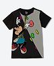 Wear Your Mind Cotton Disney Featuring Half Sleeves Mickey Mouse Printed Tee - Black