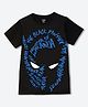 Wear Your Mind Knit Marvel Featuring Half Sleeves Black Panther Theme Printed Tee - Black