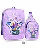 Echo 8 inches Boomers School Backpack & Crossbody Sling Bag Set for Kids | Lightweight, Premium Fabric, Smooth Zippers & Adjustable Strap