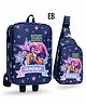 Echo 8 inches Boomers School Backpack & Crossbody Sling Bag Set for Kids | Lightweight, Premium Fabric, Smooth Zippers & Adjustable Strap