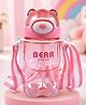 MANAKI ENTERPRISE 800 ML Water Bottle for Kids, Animal Theme Bottle for kids, Cute Design Water Bottle with Sipper and Strap, Anti-leak Cartoon Kids Water Bottle