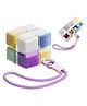 MANAKI ENTERPRISE Magnetic Cube Pill Keychain With Hanging Loop | Medicine Box | Pill Organizer For Travel & Daily Use | Portable Mini Pill Holder With Keyring (Pack of 1,Multicolor)