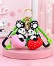 MANAKI ENTERPRISE  2 pcs Cute Panda Keychain Charm for Girls & Kids, Double Panda Strawberry Bag Pendant with Metal Key Ring Hanging Charm for School Bags