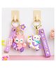 MANAKI ENTERPRISE Cute Unicorn Keychain Set of 2 for Girls & Women, Adorable Cat & Unicorn Bear Key Rings with Decorative Wrist Straps, Bag Charm, Car Keychain, Key Holder & Gift Accessory