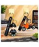 MANAKI ENTERPRISE Stylish Keychain Set for Boys, Cool Boy Character & Racing Bike Key Ring, Strong Metal Ring, Cute Bag Charm for Backpack, Car Keys, Gifts, Pack of 2