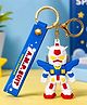 MANAKI ENTERPRISE Robot Keychain for Kids & Adults | 1 PCS Cute Robot Character Keyring with Wrist Strap, Alloy Metal Hook & PVC Charm | Bag Charm for School Bags
