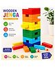 MANAKI ENTERPRISE Classic Wooden Stacking Blocks with Numbered Tiles | Fun Learning Game for Kids & Adults | Educational Math Skill Toy | Party & Family Game - 54pcs