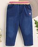 Unfab Denim Abstract Embroidered Jeans - Dark Blue
