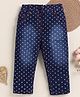 Unfab Denim Hearts Printed Washed Jeans - Blue