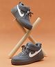 HAPPY FEET Abstract Detailed Velcro Closure Shoes - Grey