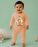 The Peppy Tend 100% Cotton Knit Ganesh Chaturthi Theme Full Sleeves My First Ganesh Chaturthi Text Printed Romper - Peach
