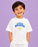 Kidbea Bamboo Woven Half Sleeves Stars Printed Tee - White