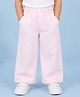 Kidbea Twill Woven Solid Jeans - Pink