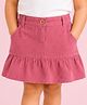 Kidbea Corduroy Woven Frill Detailed Skirt - Pink