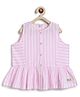 Tiber Taber 100% Cotton Woven Sleeveless Striped Top - Pink