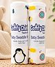 Comfy Cheeks 100% Cotton Multi Purpose Muslin Baby Swaddle cum Bath Towel Pack of 2 Large 105cm x100 cm Mulmul Swaddle Wrap for Newborns to 18 Months Soft Breathable Toxin Free Baby Blanket & Towel