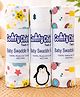 Comfy Cheeks 100% Cotton Multi Purpose Muslin Baby Swaddle cum Bath Towel Pack of 3 Large 105cm x100 cm Mulmul Swaddle Wrap for Newborns to 18 Months Soft Breathable Toxin Free Baby Blanket & Towel