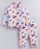 Snuggly MONKEY Textile Woven Full Sleeves Fruits & Berries Printed Coordinating Shirt & Pant Set - Light Pink