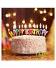 Bubble Trouble Neon Multicolor Happy Birthday Candle for Cake (Neon Pastel)